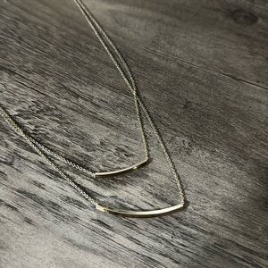 Gold Double Bar necklace